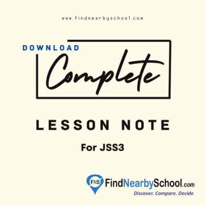 Junior Secondary School Lesson Note for JSS3
