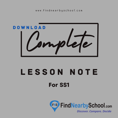 Lesson Note for Senior Secondary School SS1
